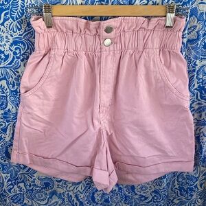 H&M light purple new with tags high waisted cotton blend shorts size sma…